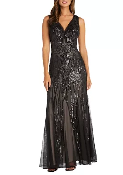 Long Beaded Gown