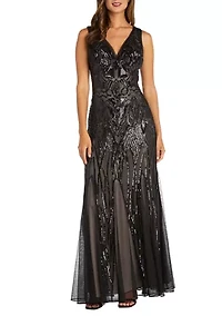 Long Beaded Gown