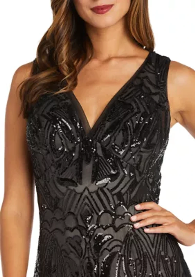 Long Beaded Gown