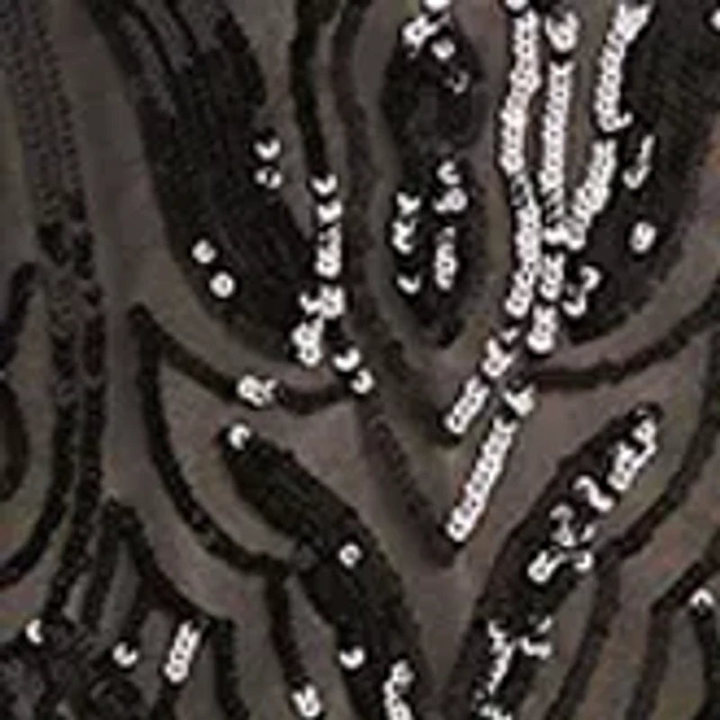 Long Beaded Sequin Dress