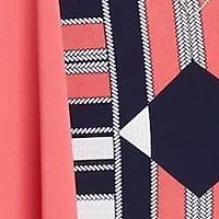 Plus 3/4 Sleeve Printed Dress with Drape Jacket