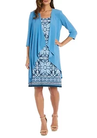 Puff Print Jacket Dress