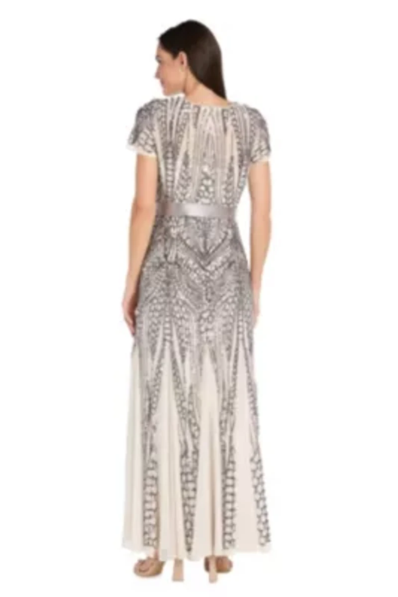 Long Sequin Dress w Sash