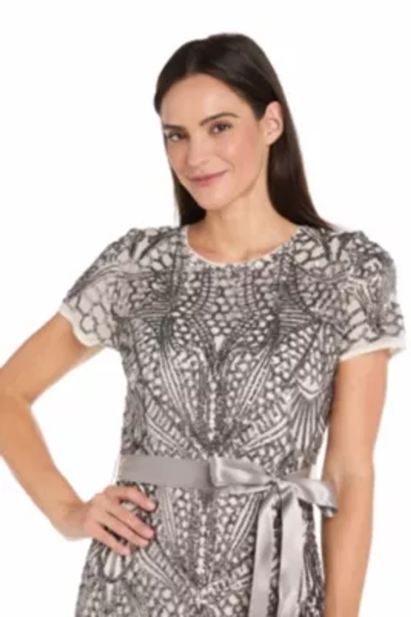 Long Sequin Dress w Sash