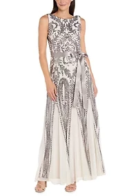 Women's Sleeveless Sequin Gown