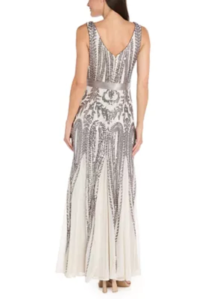 Women's Sleeveless Sequin Gown