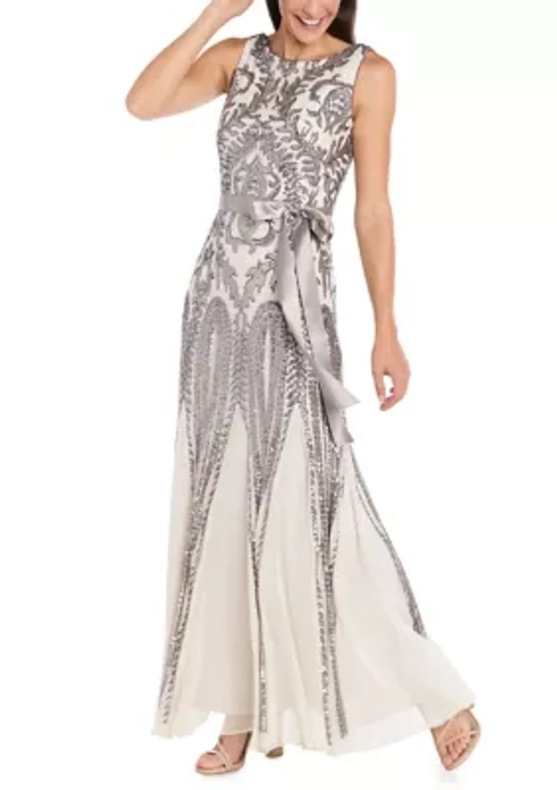 Women's Sleeveless Sequin Gown