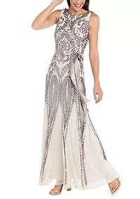 Women's Sleeveless Sequin Gown