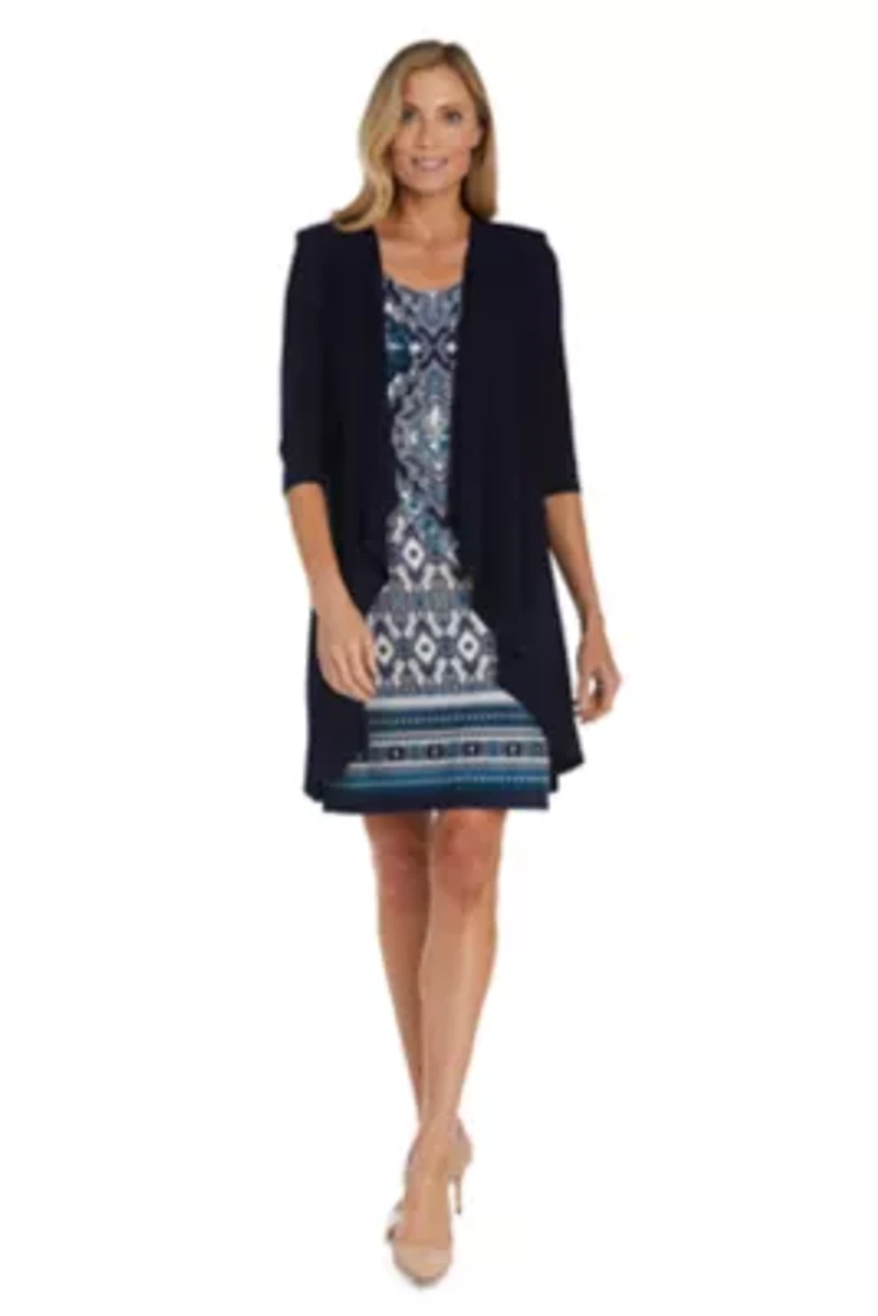 Patterned Jacket Dress
