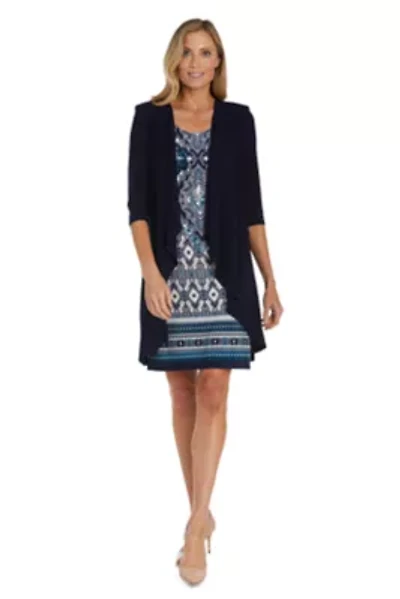 Patterned Jacket Dress