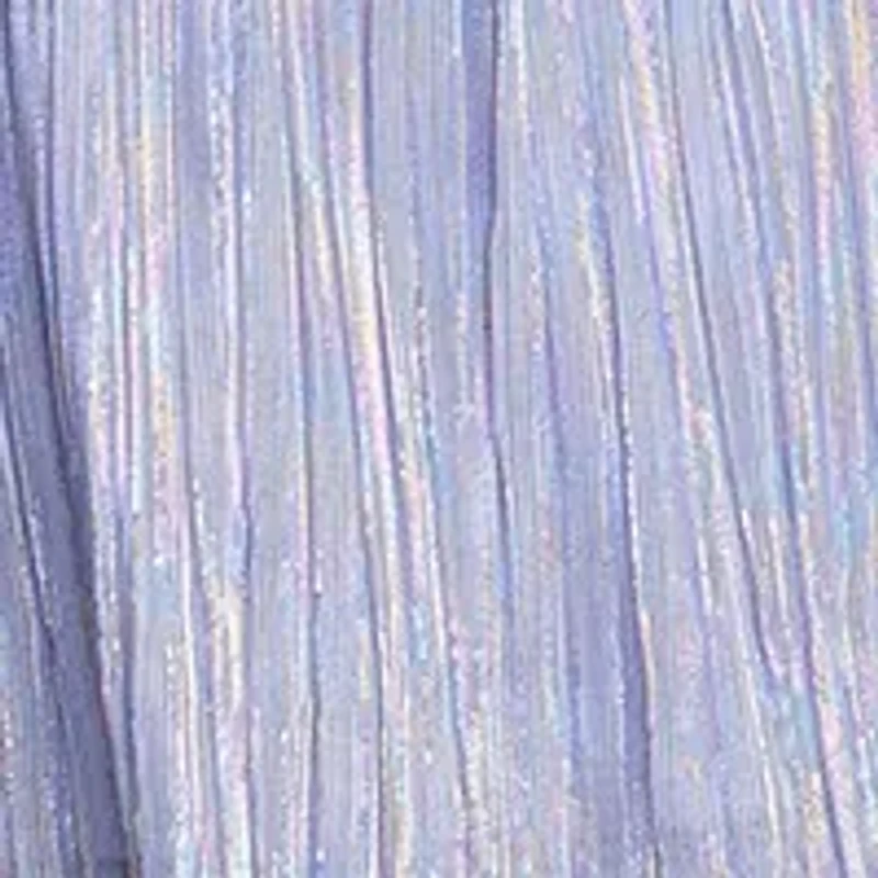 Long Tiered Crinkle Pleated Dress With Rhinestone Trim V Neckline And Flutter Sleeve