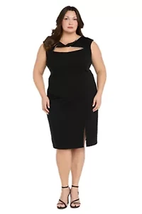 Twist Front Midi Dress