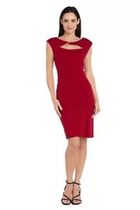 Twist Front Midi Dress