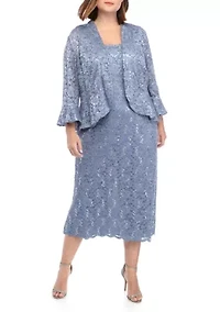 Long Lace Jacket Dress