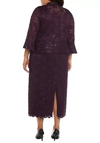 Long Lace Jacket Dress