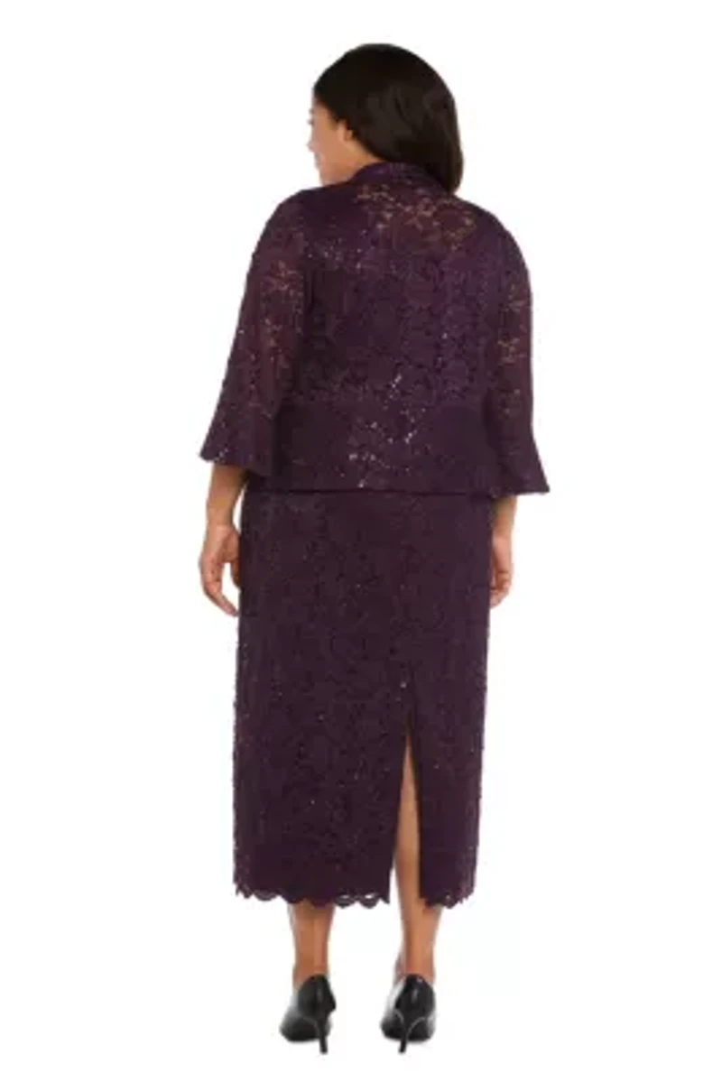 Long Lace Jacket Dress