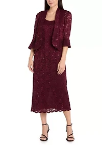 LONG GLITTER LACE WITH SCALLOP DETAIL