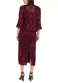 LONG GLITTER LACE WITH SCALLOP DETAIL