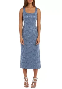 LONG GLITTER LACE WITH SCALLOP DETAIL