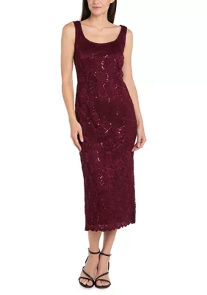 LONG GLITTER LACE WITH SCALLOP DETAIL