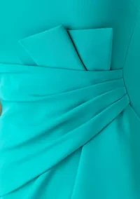 Women's Sleeveless Gown with Ruffle and Gathered Front