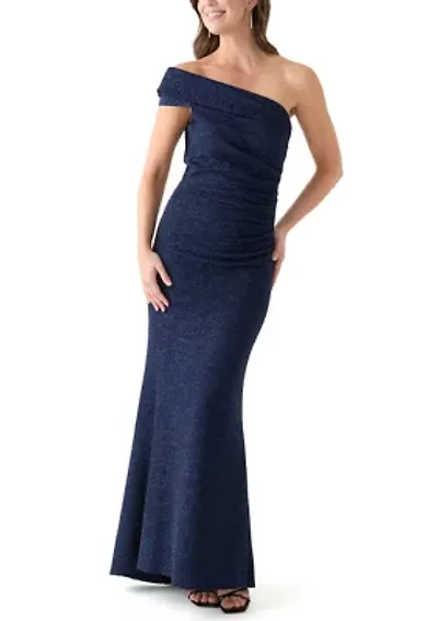Women's Off the Shoulder Solid Slim Gown