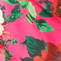 Women's Sleeveless Halter Neck Floral Print Sheath