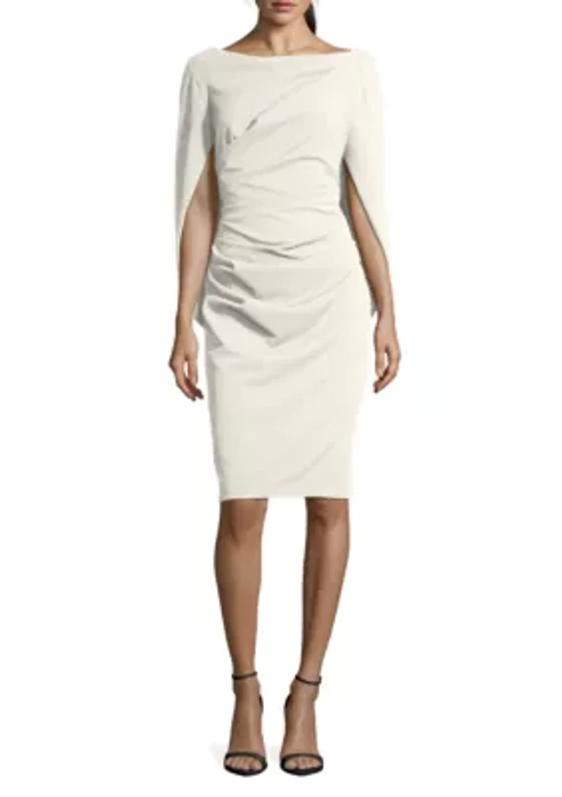 Drape Back Scuba Crepe Dress