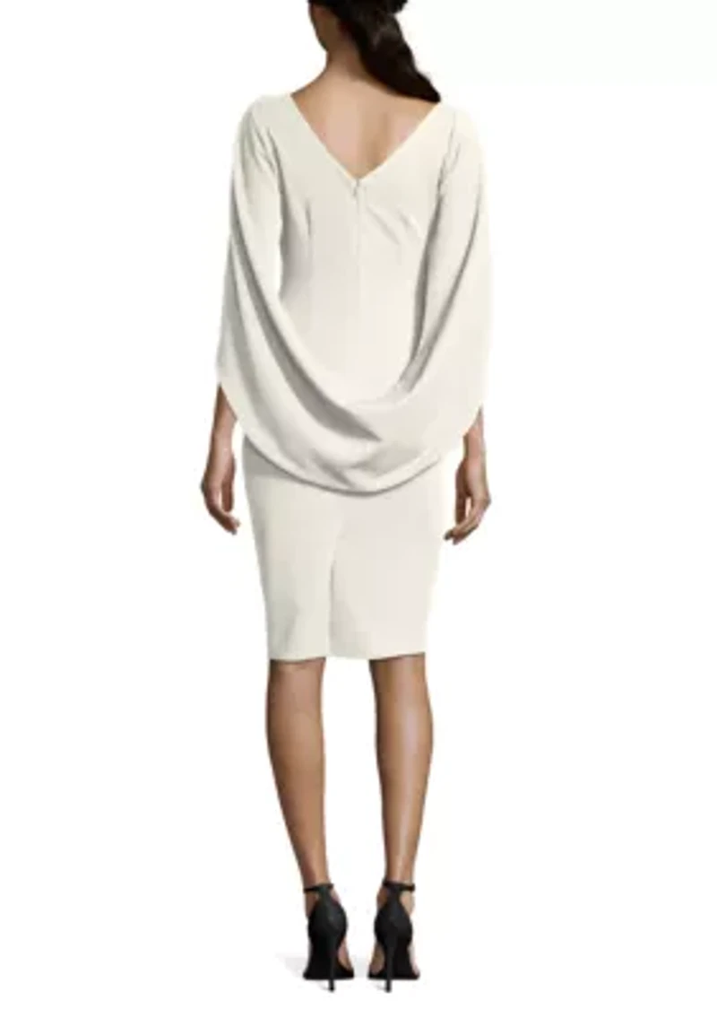 Drape Back Scuba Crepe Dress