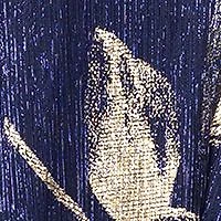 Plus Flutter Sleeve Foil Print Dress
