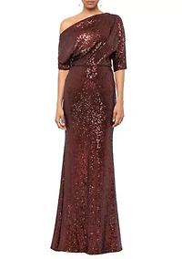 Women's Off the Shoulder Sequin Gown