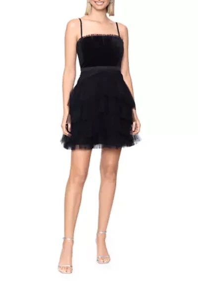 Women's Sleeveless Strappy Fit and Flare Dress