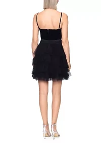 Women's Sleeveless Strappy Fit and Flare Dress