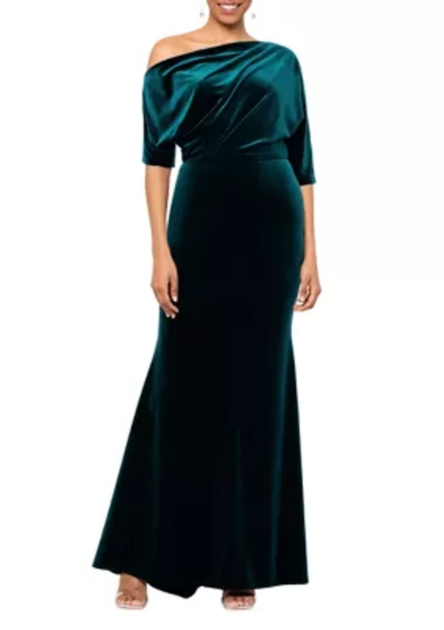 Betsy & Adam Women's Off the Shoulder Velvet Gown at CoolSprings Galleria in  Franklin, TN