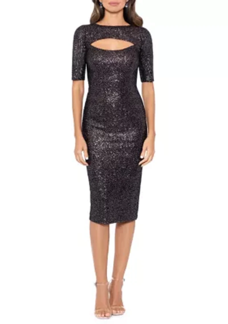 Cutout Allover Sequin Dress