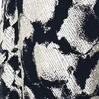 Women's Sleeveless Metallic Knit Fit and Flare Gown