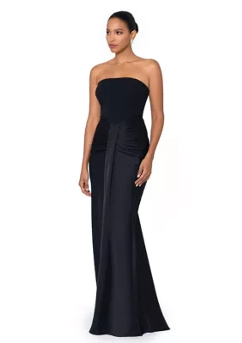 Women's Sleeveless Solid Satin Slim Gown