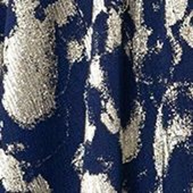 Women's Long Sleeve Floral Print Belted Gown