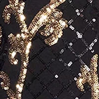 Women's Long Sleeve Sequin Gown