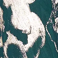 Women's Sleeveless Halter Print Metallic Gown