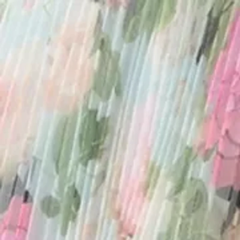 Women's Floral Printed Tulle Fit and Flare Dress