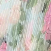 Women's Floral Printed Tulle Fit and Flare Dress