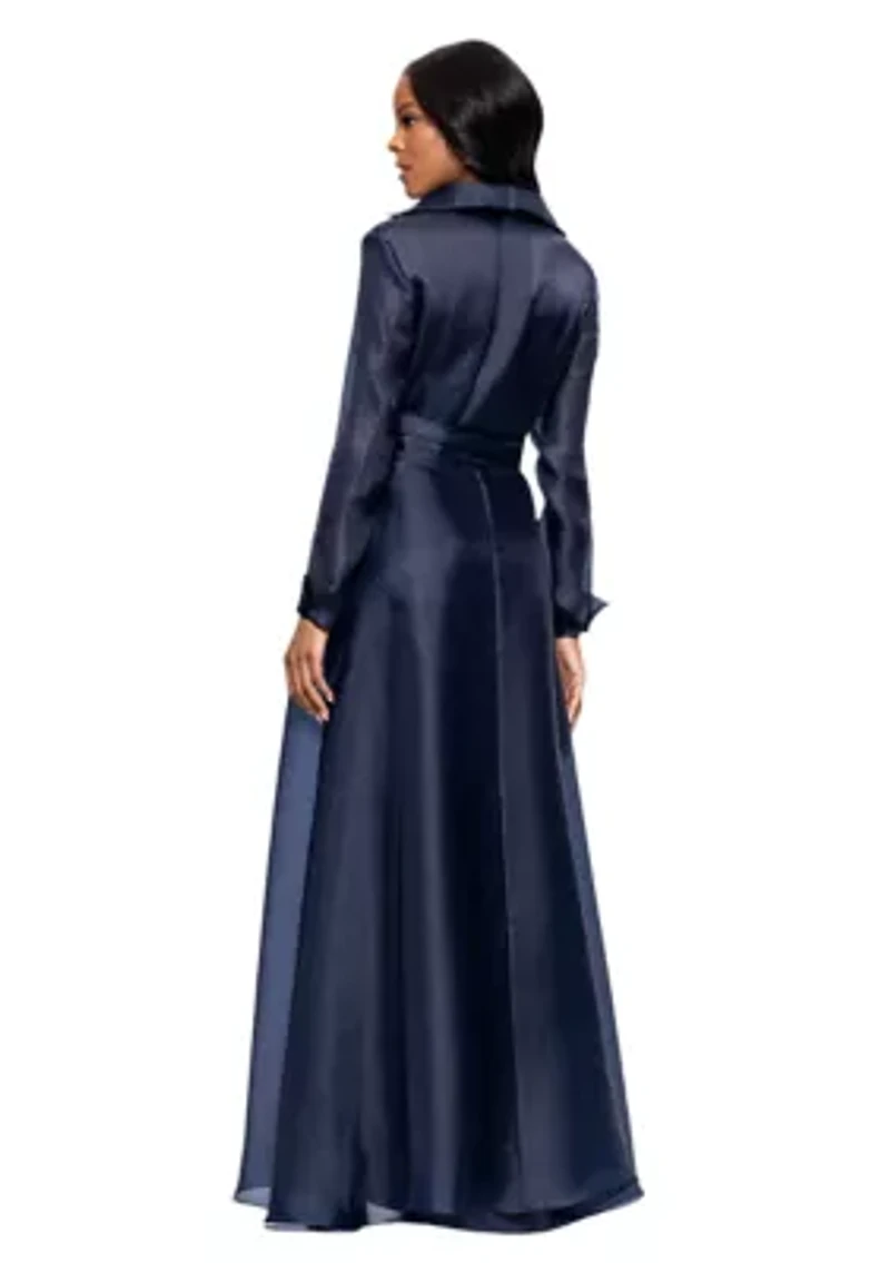 Women's Collared Fit and Flare Gown