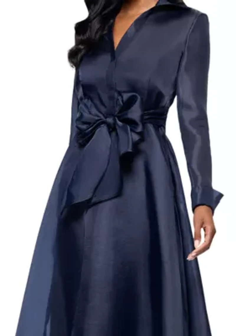 Women's Collared Fit and Flare Gown