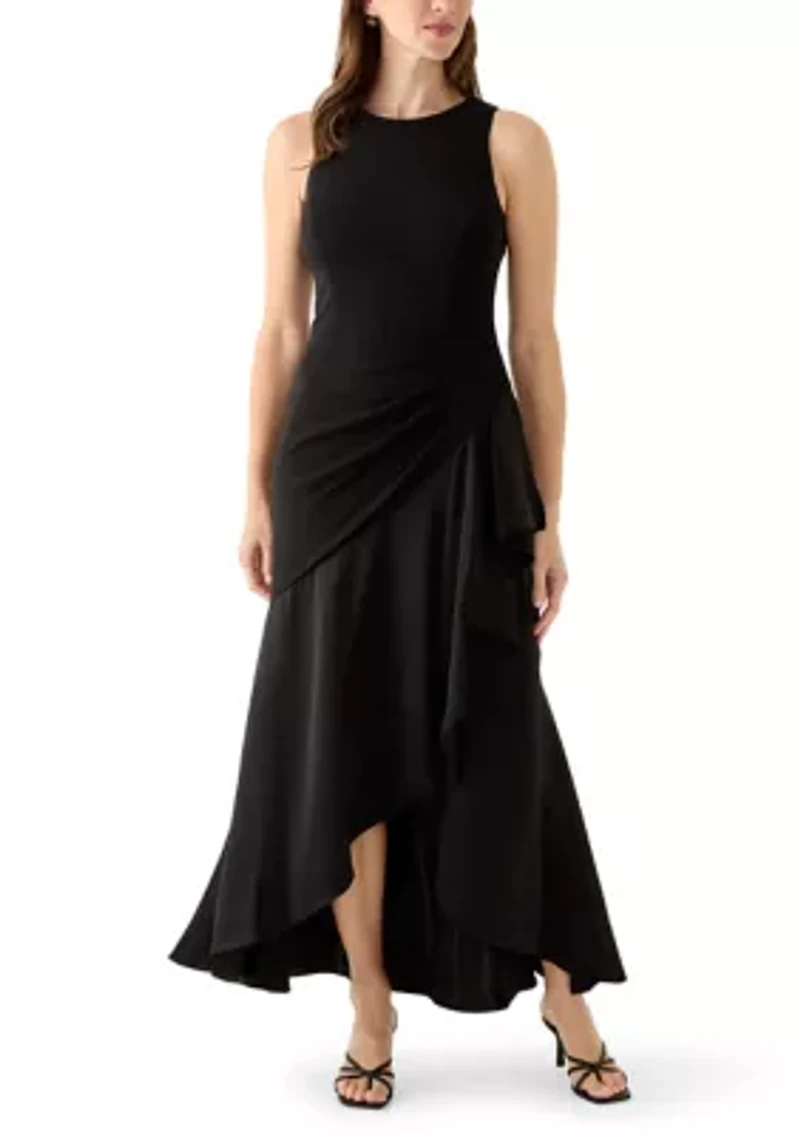 Women's Mixed Media Long Dress