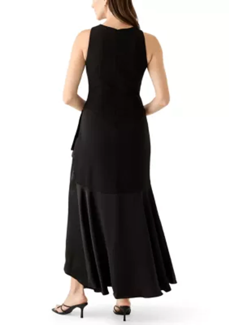 Women's Mixed Media Long Dress