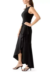 Women's Mixed Media Long Dress