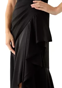 Women's Mixed Media Long Dress