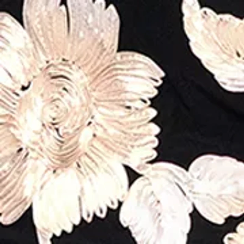 Women's Floral Print Appliqué Gown