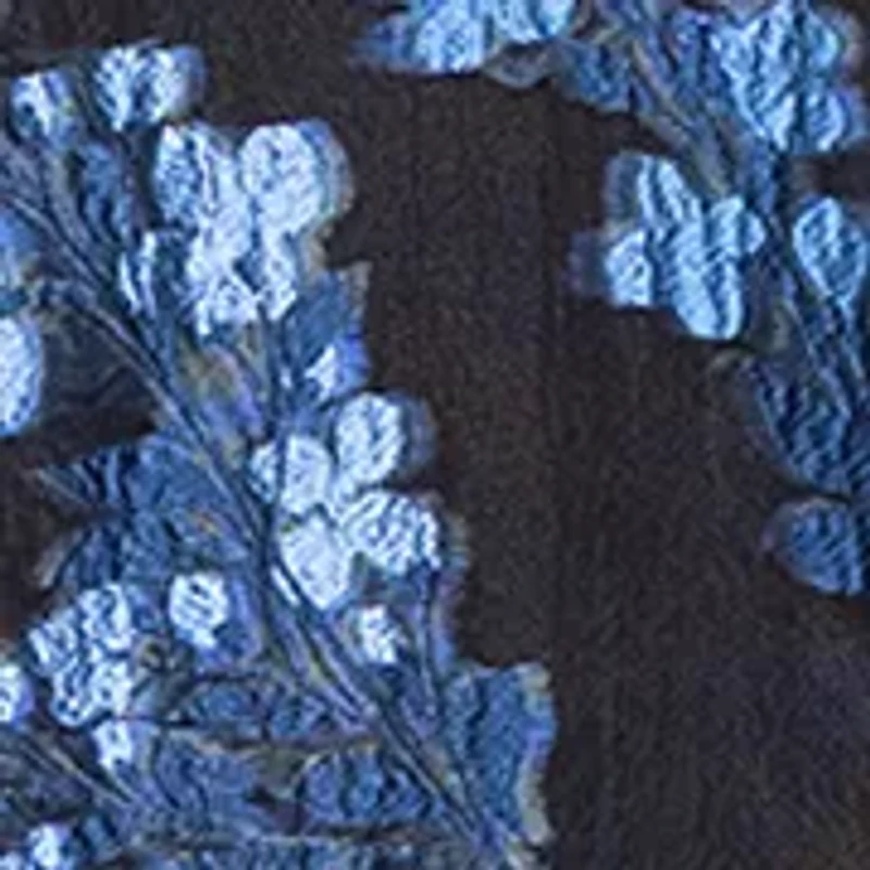 Women's Sleeveless Halter Neck Floral Brocade A-Line Dress